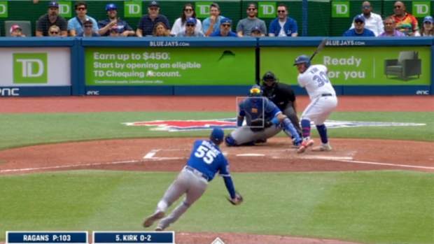 Royals pitcher Cole Ragans threw three consecutive wild pitches vs. Blue Jays